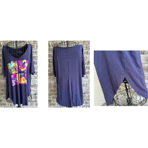 Torrid Disney Minnie Mouse Slate Grey Retro Art Tunic Top Sz 2 2X 18 20 … - Picture 12 of 12